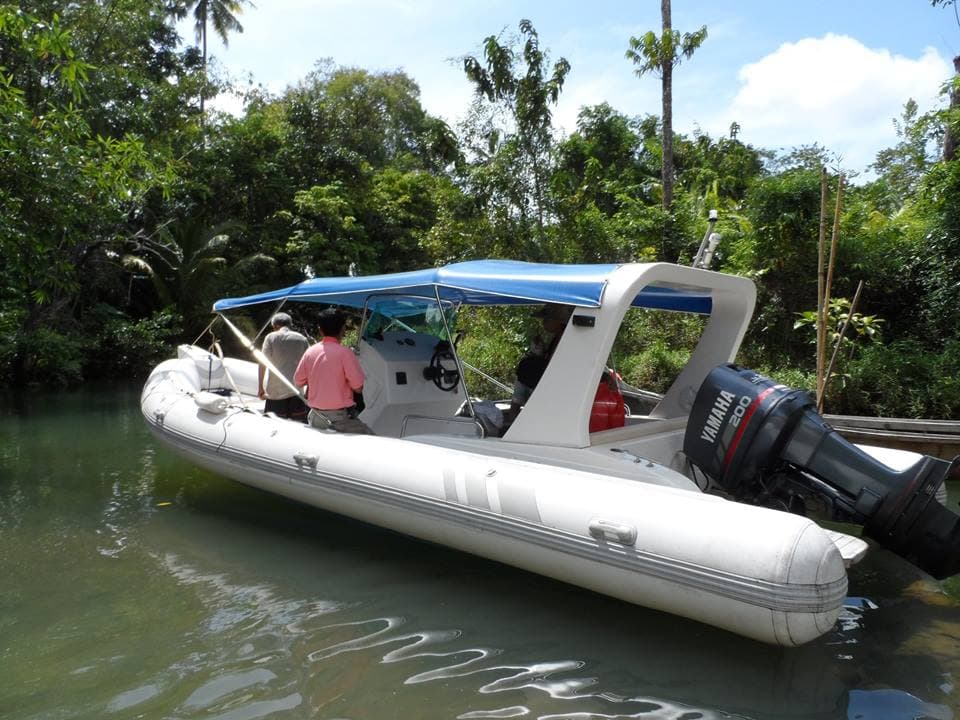 Traditional long-tail boat on Krabi waters