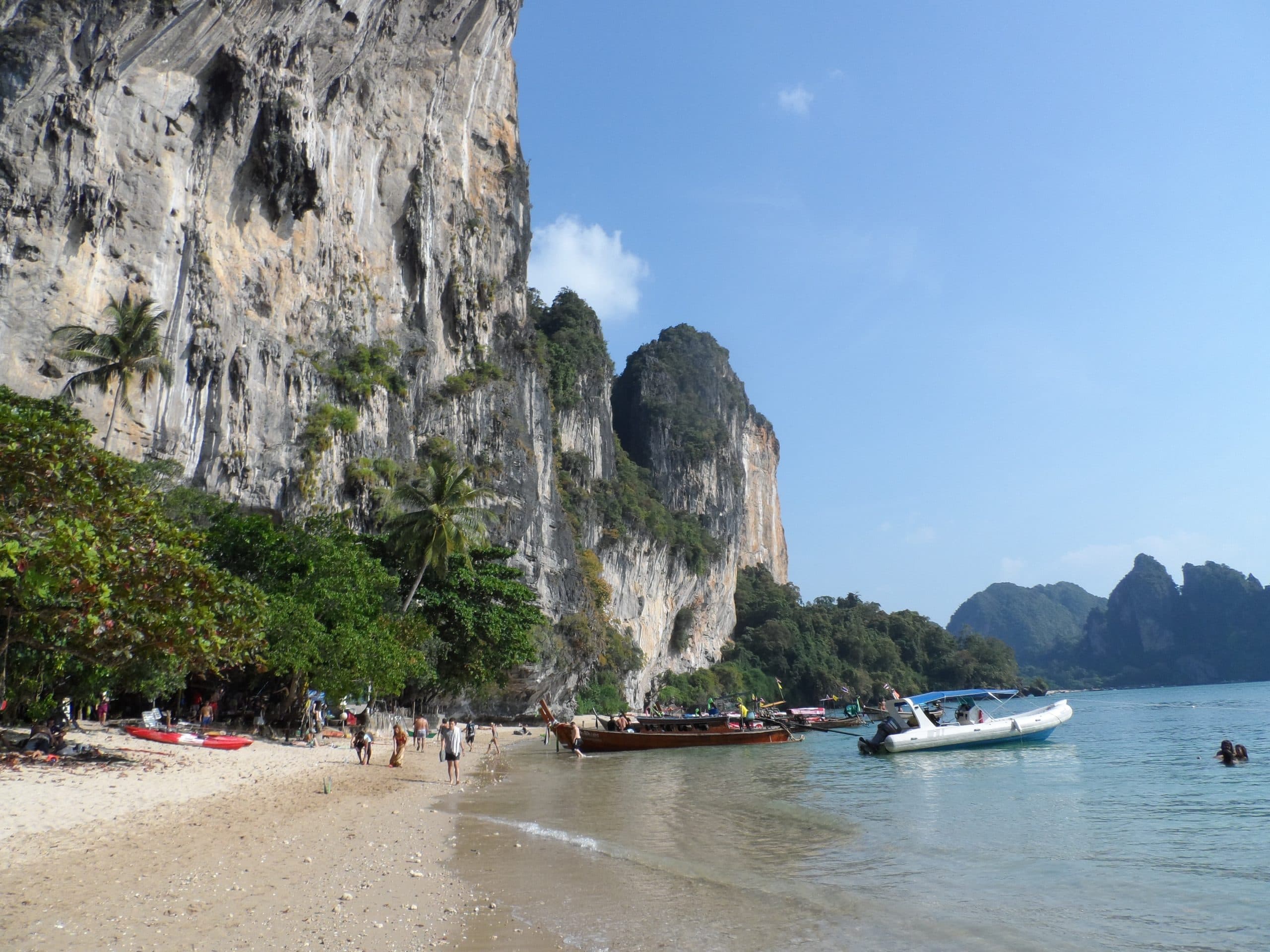 Rock formations along Krabi coastline